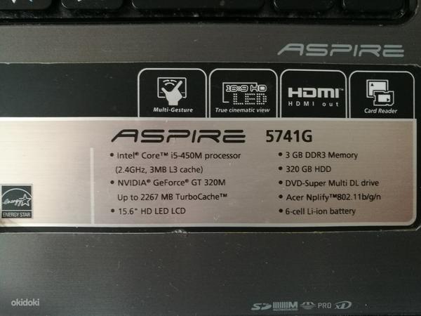 Acer Aspire серии 5741 Intel Core i5 430M (фото #3)