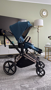 Cybex Priam V3 Mountain Blue 2in1 Rose gold raamiga. (1 foto / 5)