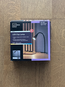 LED klampriga laualamp – soe valgus, painduv kael | karbis (2 foto / 2)