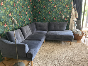 Tumesinine Eesti Disain Nurgadiivan / Dark Blue Corner Couch (2 foto / 10)
