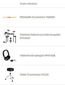 YAMAHA elektritrummid DTX432K (4 foto / 4)