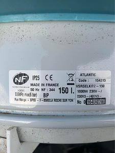 Atlantic boiler 150L 1,8kW jalgadel FEB-is: 630€ (4 foto / 4)