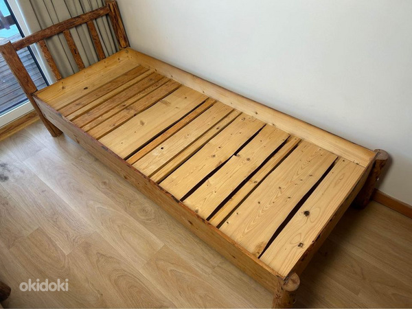 Puidust käsitöö voodi puitvoodi (foto #1)