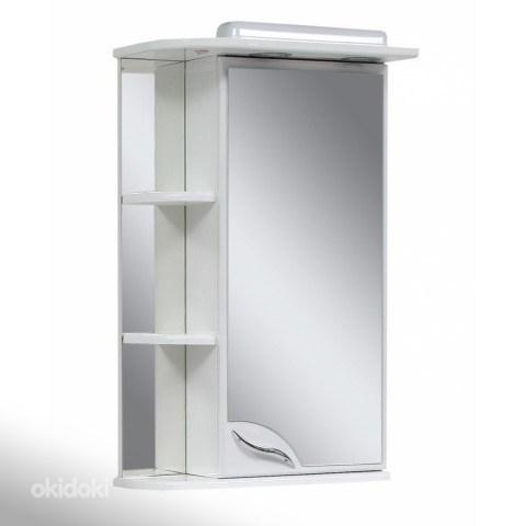 Тумба для ванной комнаты с зеркалом и светодиодной подсветкой.NEW.VENTO Econom Zeus белый (фото #1)