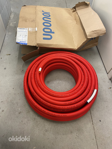 Veetoru. Uni Pipe PLUS valge toru hülsis 20x2,25 - 28/23 red