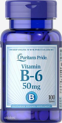 Vitamin B-6 50mg 100шт, Puritans Pride (Ameerika) (фото #1)