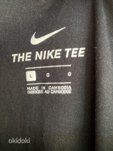 Мужская черная футболка Nike (L) (фото #4)