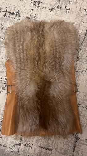 Vest nahast / Leather vest with fur (foto #2)
