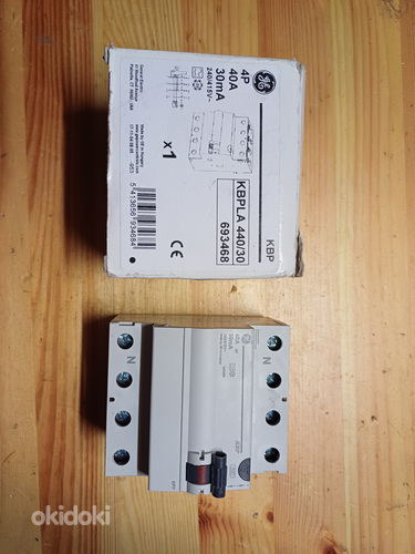 Rikkevoolukaitse 3-faasiline 40 A, 30mA(0,03A), GE