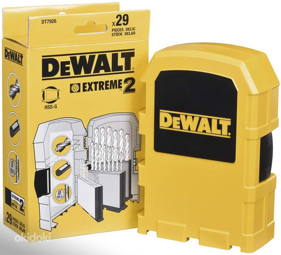 Puuride komplekt DeWALT Extreme 2x29pcs HSS-G