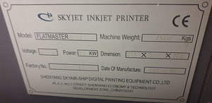 SKYJET INKJET FLATMASTER PRINTER/ Tindiprinter (9 foto / 10)