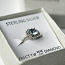 Серебряное кольцо с бриллиантами и топазом (фото #2)