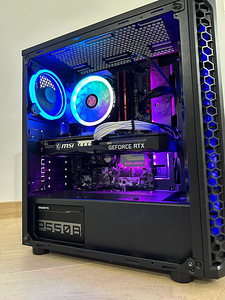 Gaming PC, i3-10100F, RTX 3060 Ti, 16GB RAM, 500GB NVMe (1 foto / 9)