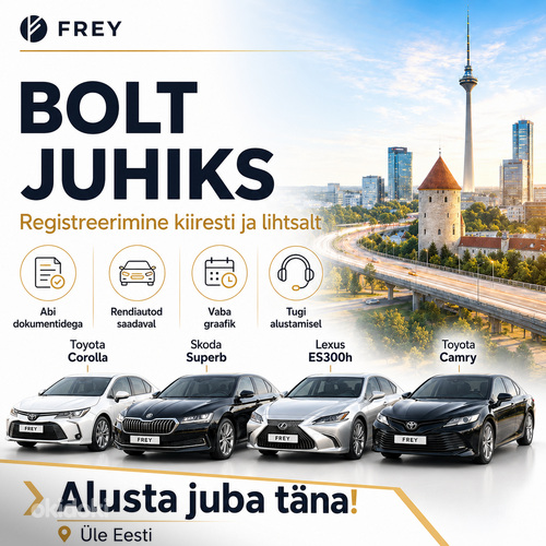 Hakka BOLT juhiks Tallinnas ja Eestis
