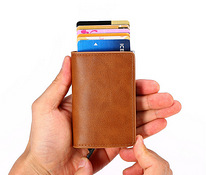 Очень удобный кожаный карман для карт (8шт) + карман для ден