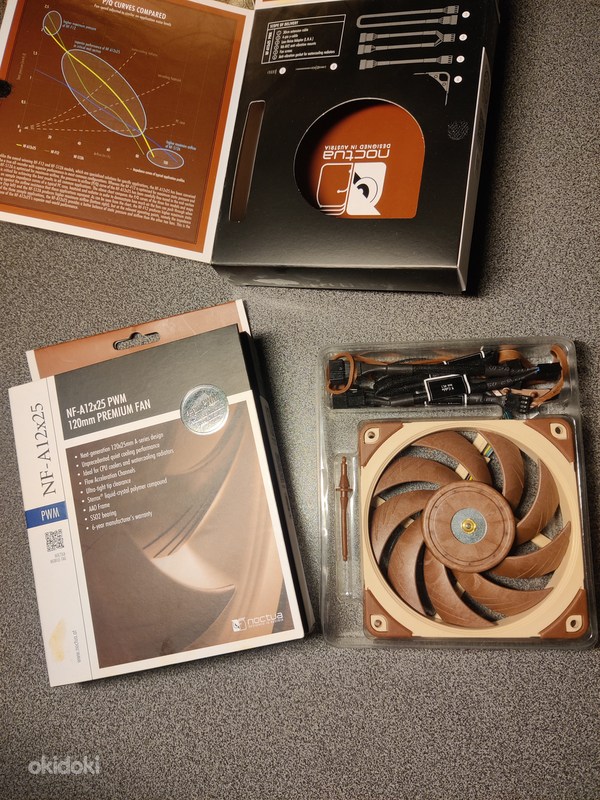 Вентилятор noctua NF-A12x25 PWM - 120 мм (2 шт.) - Tallinn, Вентиляторы ...