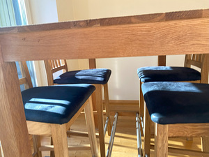 Kasutatud tammest söögilaud ja toolid BOGART 4 (3 foto / 8)