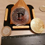 Большая увесистая металлическая позолоченная монета Bitcoin (фото #1)