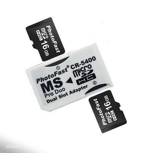 Kahekordne adapter Micro SD - Memory Stick Pro Duo kvaliteet (foto #1)