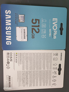 Samsung EVO Plus micro SD 512 GB 160mb/s U3, garantii 10 a. (3 foto / 3)