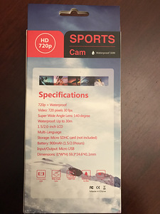 SPORTS Cam HD 720p Waterproof 30m (2 foto / 3)