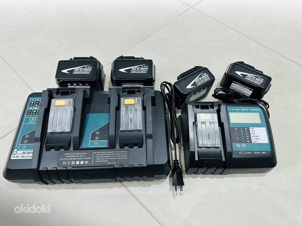 Makita 18v akulaadijad ja 6ah, 9ah akud