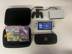 Nintendo Switch OLED + tarvikud + mängud (täiskomplekt) (1 foto / 1)