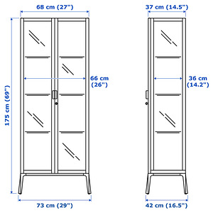 Vitrinekapp, antratsiit, 73x175 cm (4 foto / 4)