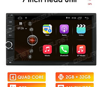 2DIN Android 10, 2GB + 32GB, 7", BT. UUS