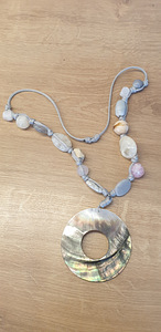 Müüa ilus boho-stiilis kaelakee looduslike kivide Abalone (2 foto / 3)