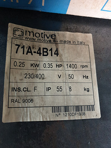 Продам Motive Delphi 0,25 кВт / 1400 об/мин / 230-400 (4 фото из 6)