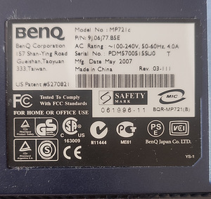 Projektor Benq MP721C (4 foto / 7)