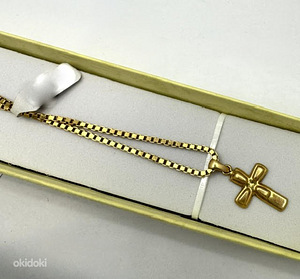 Kuld 585 kett + rist (1 foto / 2)