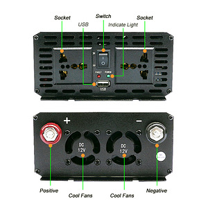 3000W 12V-220V auto inverter, voolumuundur, pingemuundur (2 foto / 7)