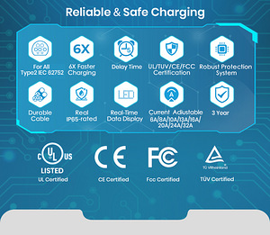 Elektriauto laadija Type 2 11KW 3 faasiline 16A LCD, uus (5 foto / 8)