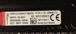 Kingston RAM Memory HyperX Fury DDR4 2x 8GB DDR4-2133 (2 foto / 2)