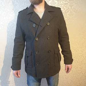 Темно-серое мужское пальто CLOCKHOUSE L