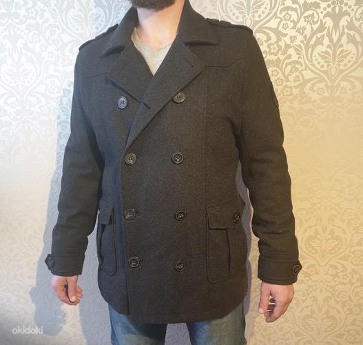 Темно-серое мужское пальто CLOCKHOUSE L (фото #2)