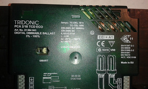 Digital dimmable ballast tridonic pca 2/18 tcd eco (2 foto / 3)