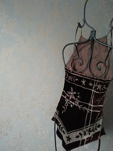 Top sametist 23% silk, vooder siid 100%, suurus 12 (2 foto / 3)