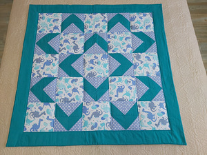 Laste lapitekk dinosaurustega 115x115 cm (2 foto / 2)