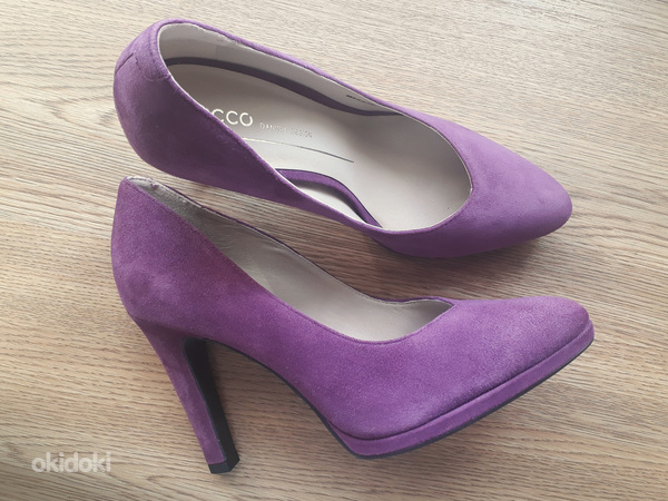 ECCO новые кожаные фиолетовые туфли, 37 (фото #1)