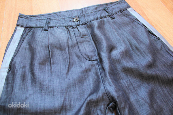 Benetton серые легкие брюки, IT40/S-XS, новые (фото #3)