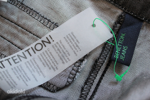 Benetton серые легкие брюки, IT40/S-XS, новые (фото #9)