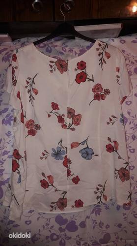 Блузка с цветочным принтом, большой размер, EU 54-56, новая (фото #2)
