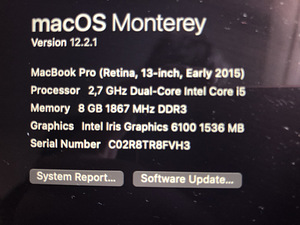 Apple MacBook Pro 13,3” 2015 Retina (6 foto / 6)