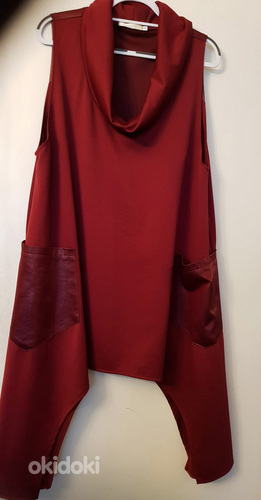 Бордовое платье из двух частей (фото #4)