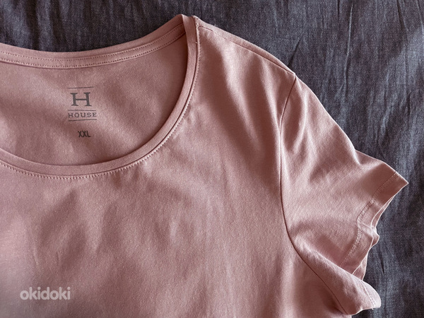 Тускло-розовая футболка XL (фото #2)