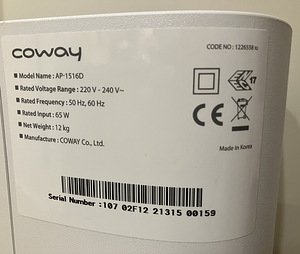Õhupuhasti Coway Storm AP-1516D (5 foto / 6)