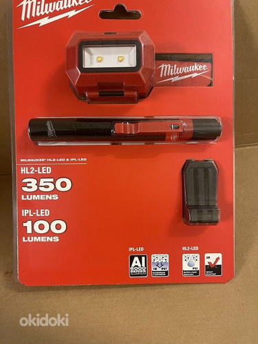 Налобный фонарь Milwaukee HL2-LED + лампа-карандаш IPL-LED (НОВЫЙ) (фото #2)
